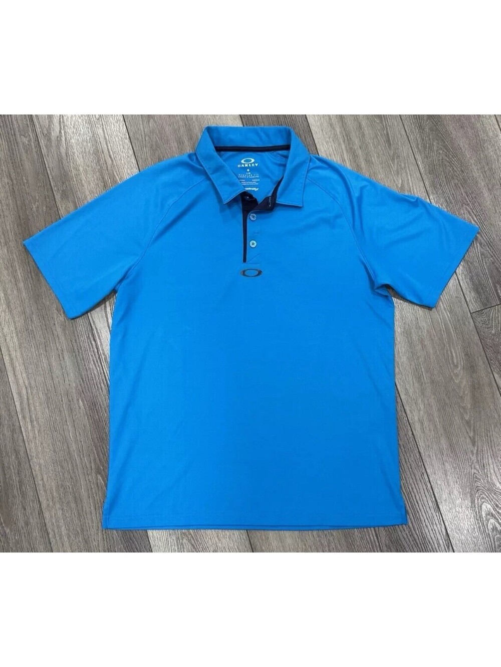 Oakley Regular Fit Poli Shirt Blue Mens Small
